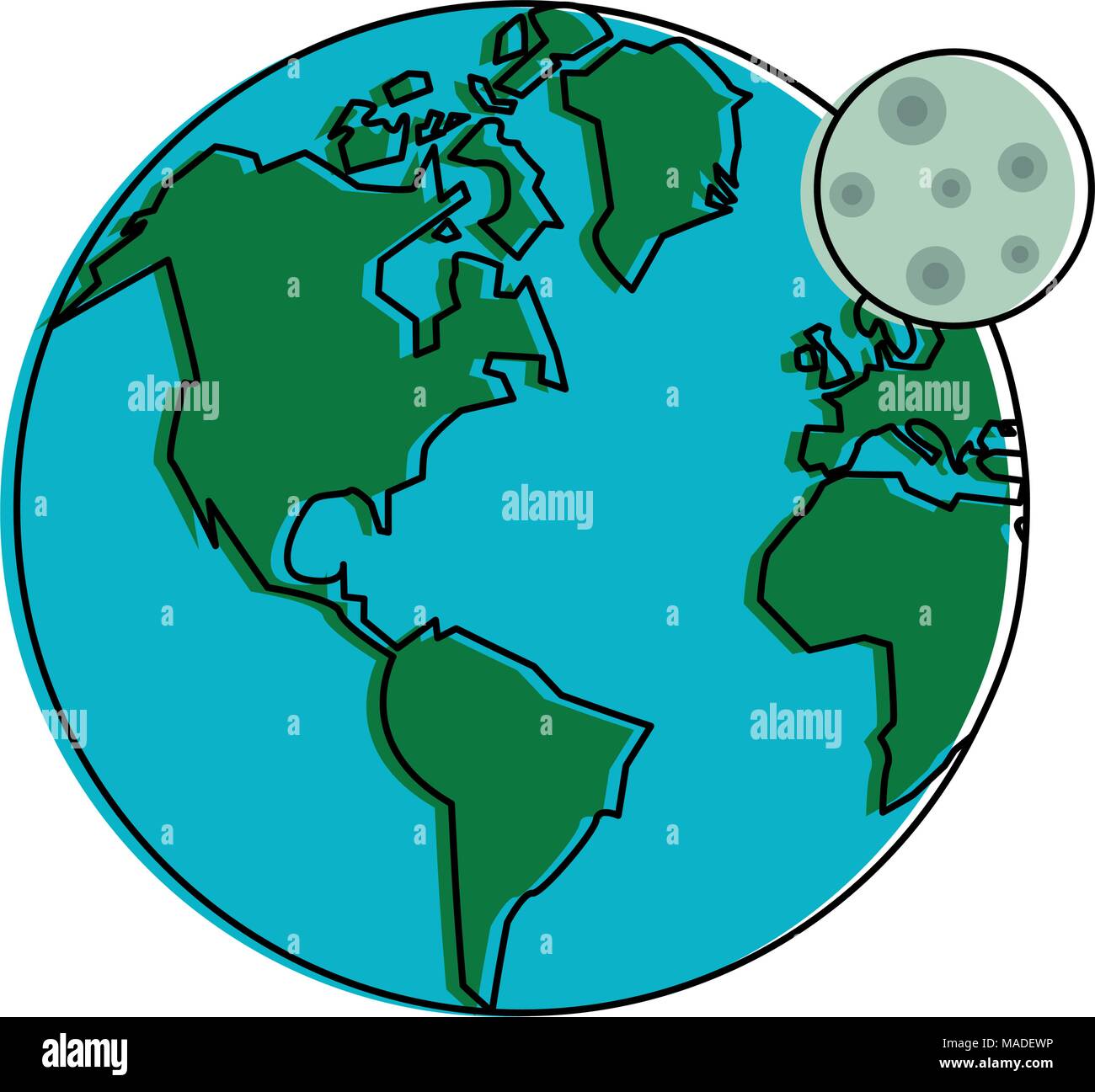 Earth planet symbol Stock Vector Image & Art - Alamy