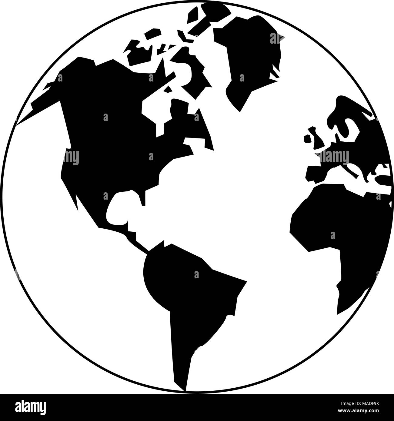 Earth planet symbol Stock Vector Image & Art - Alamy