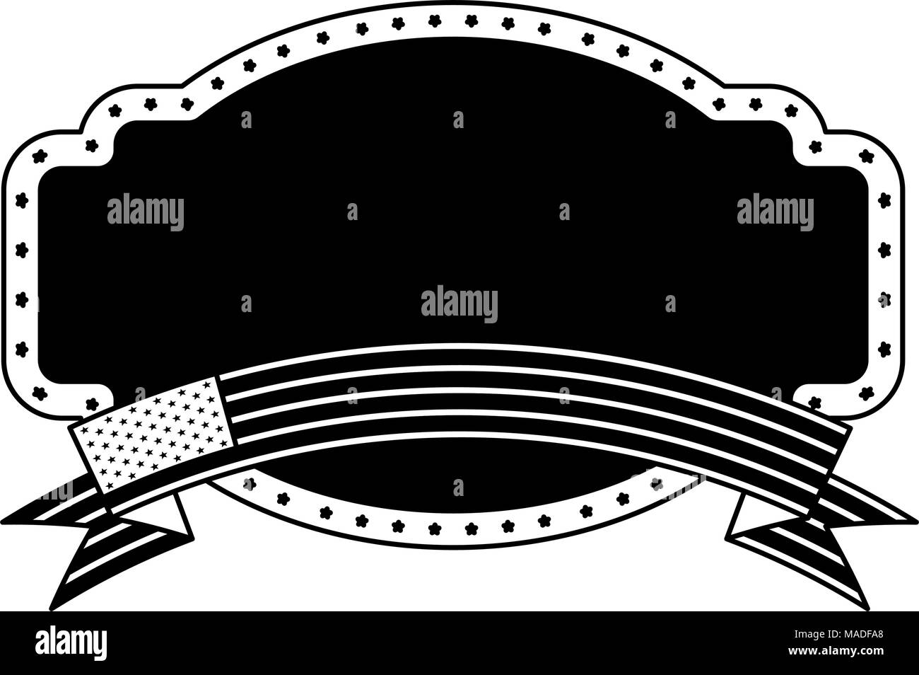 Blank emblem with usa flag Stock Vector Image & Art - Alamy