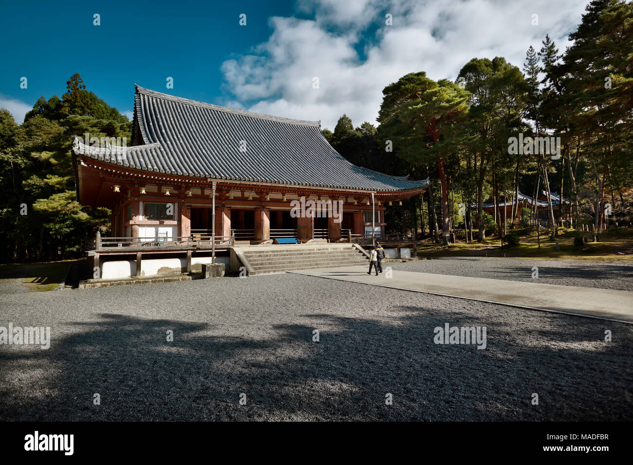 Kondo, central hall of Shimo-Daigo part of Daigoji complex, Daigo-ji temple, Shingon Buddhist temple in Fushimi-ku, Kyoto, Japan 2017 Stock Photo