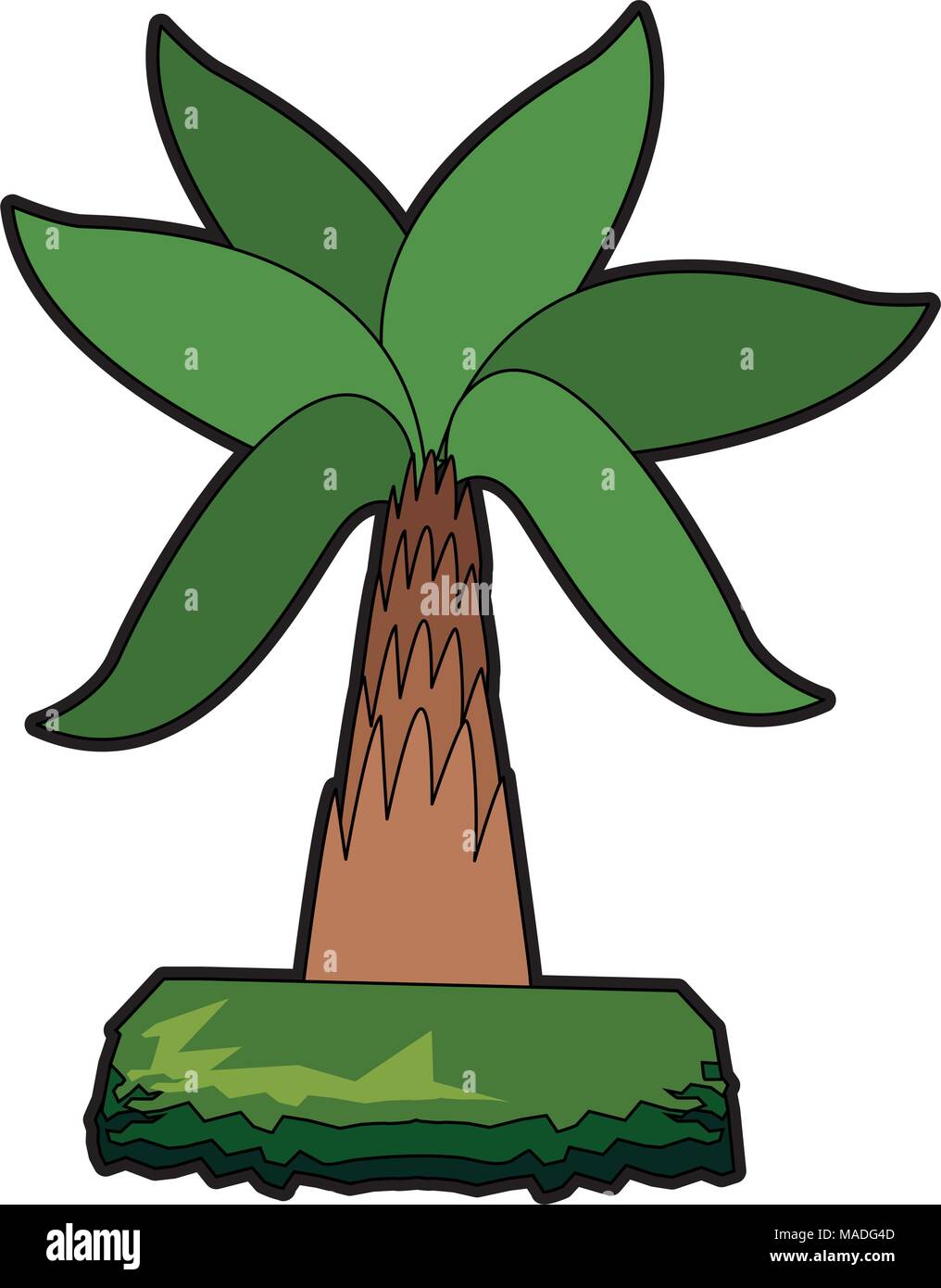 Palm tree isolated Stock Vector Image & Art - Alamy