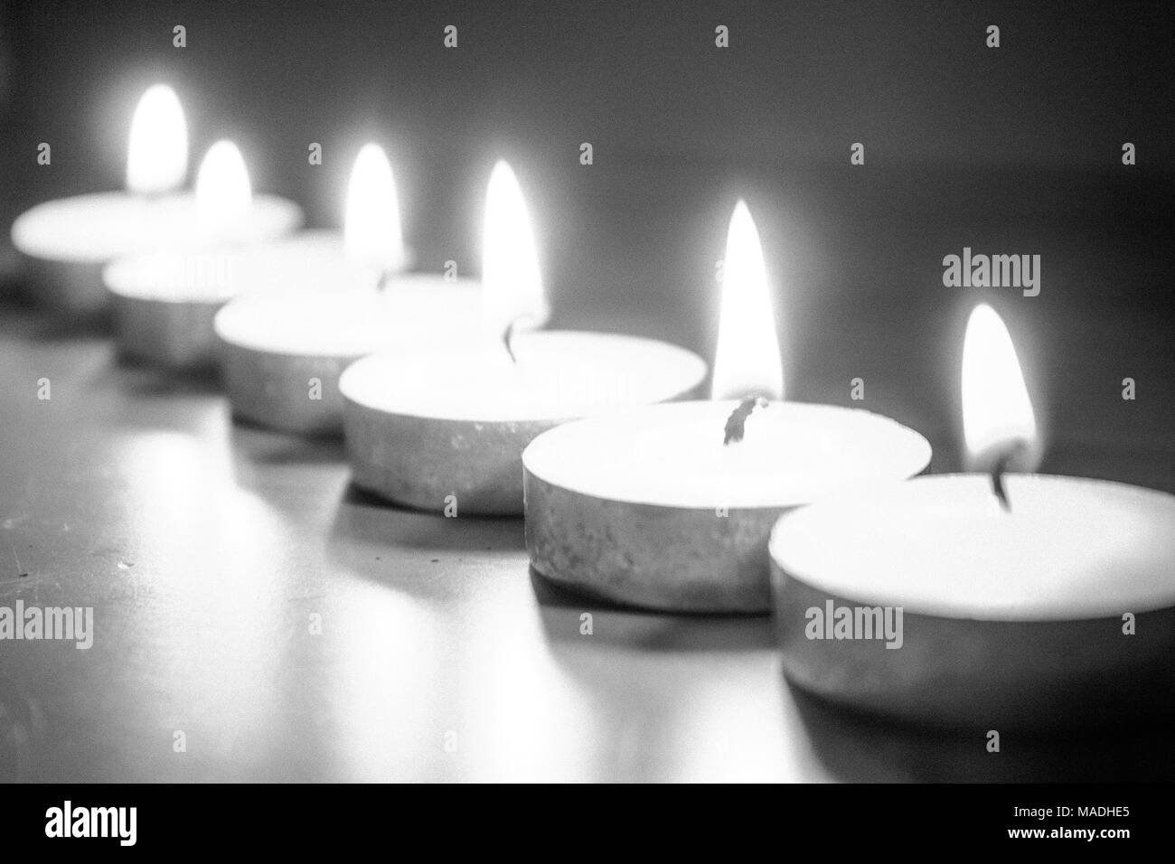 Candle flame perspective Black and White Stock Photos & Images - Alamy