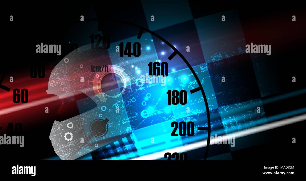 Artificial intelligence can drive. Sport racing car technology with AI ...