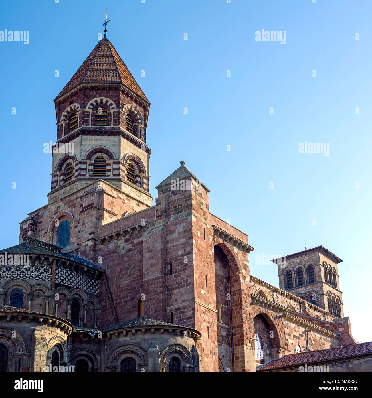 Basilica Saint-Julien, Brioude, Haute Loire, Auvergne, France Stock Photo