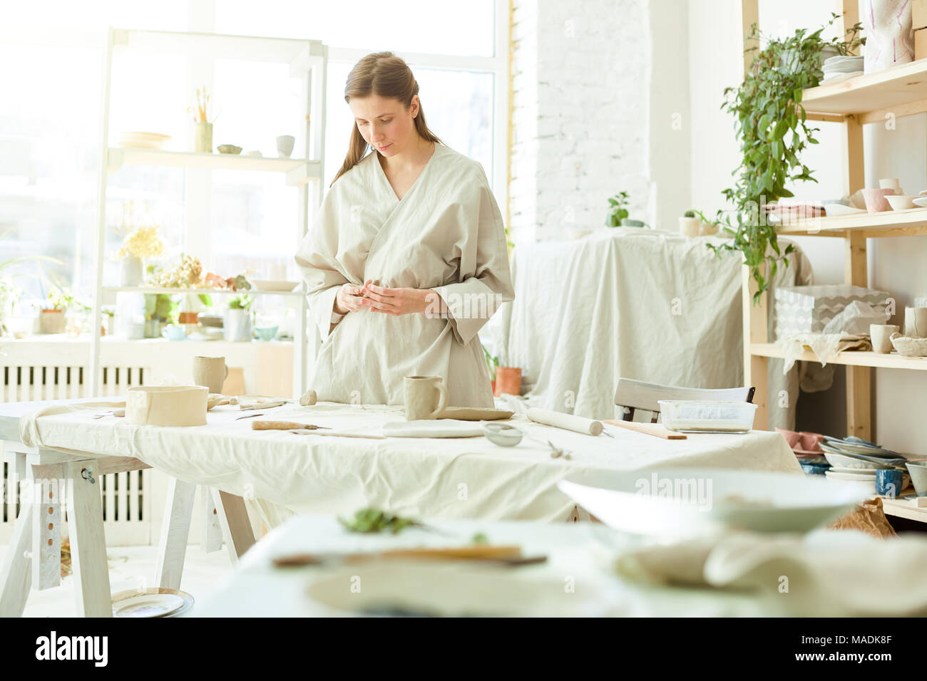 Linen robe hi-res stock photography and images - Alamy