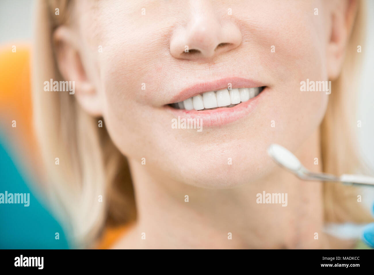 Happy mature woman mirror near hi-res stock photography and images - Alamy