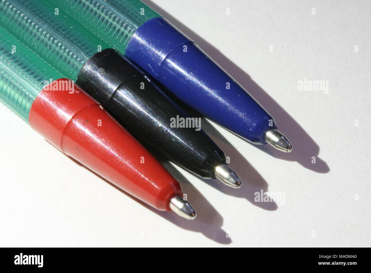Coloured Ball Point Pen Stock Photo