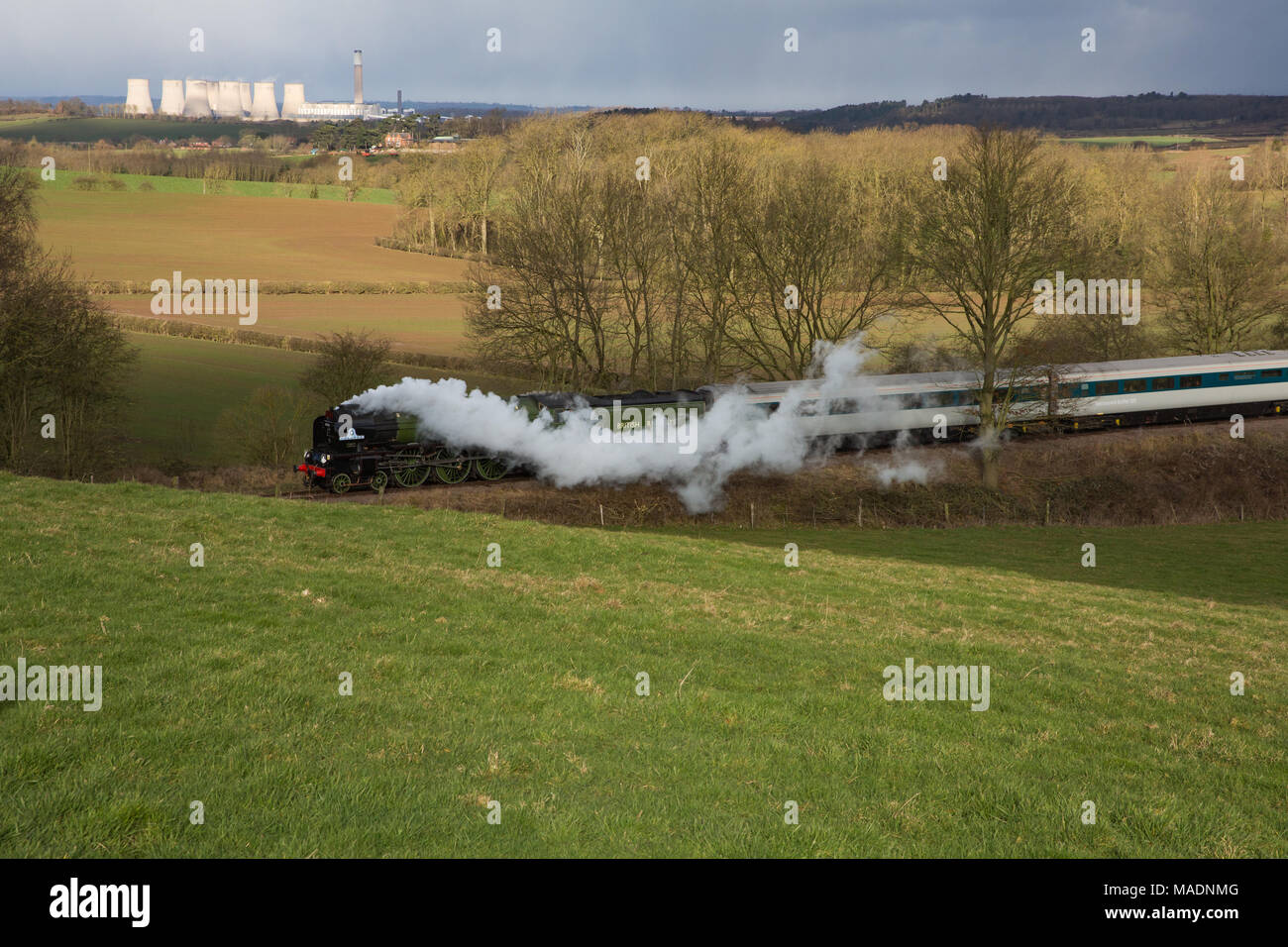 Tornado Steam Train Stock Photo