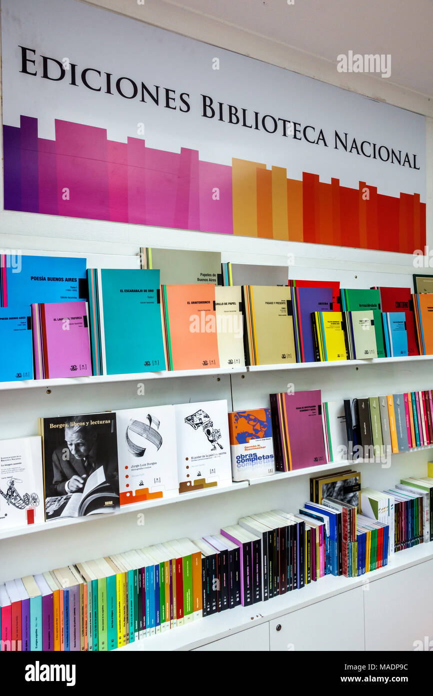 Buenos Aires Argentina,Recoleta,Museo del Libro y de la Lengua,book museum,bookshelf,display,Ediciones Biblioteca Nacional,Spanish language,Hispanic,A Stock Photo