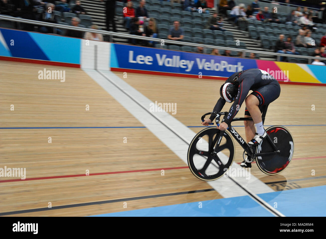 A Black Line Cycle Club rider racing at the Full