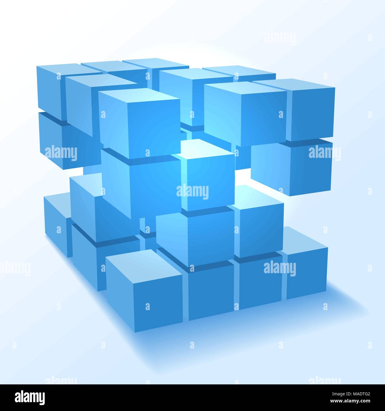 Cubes stacked building concept 3d hi-res stock photography and images ...