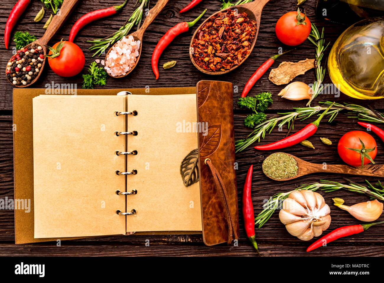 Recipe book open blank pages hi-res stock photography and images - Alamy