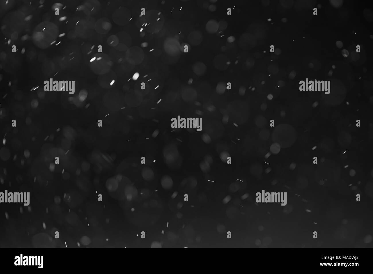 abstract dust particles over black background for overlay, effect Stock ...