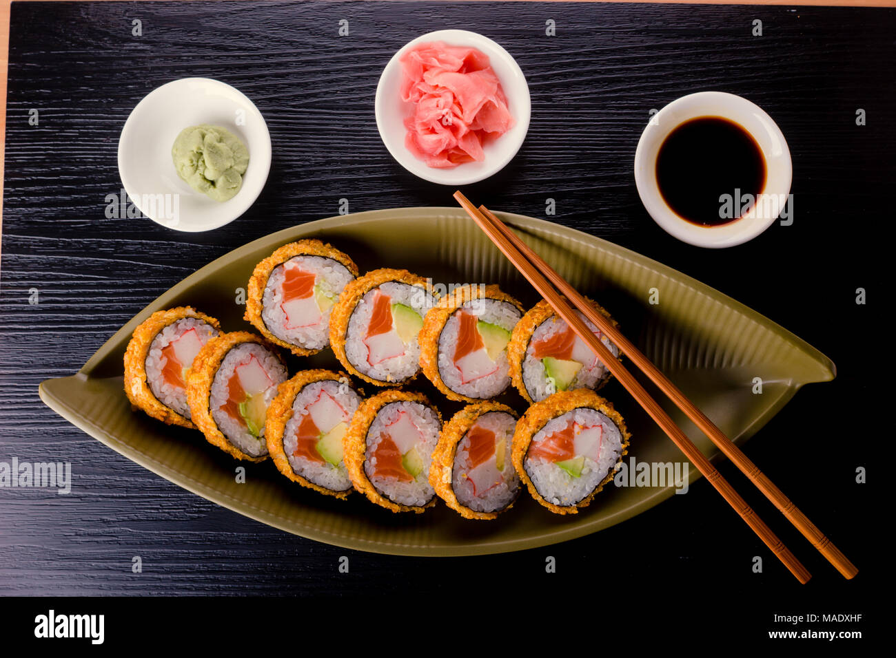 Japanese food, tempura roll Stock Photo - Alamy