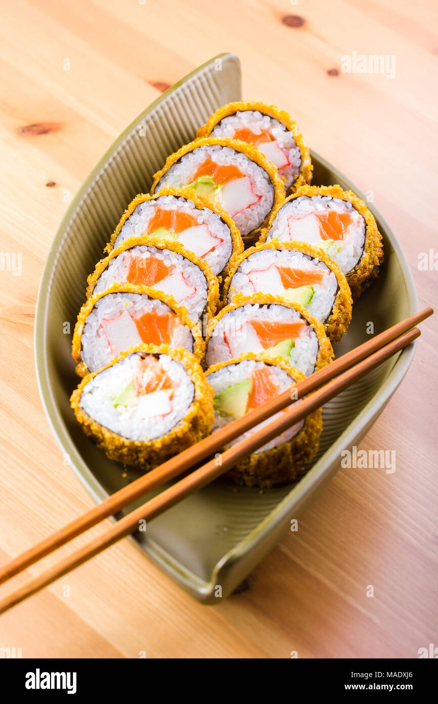 Japanese food, tempura roll Stock Photo - Alamy