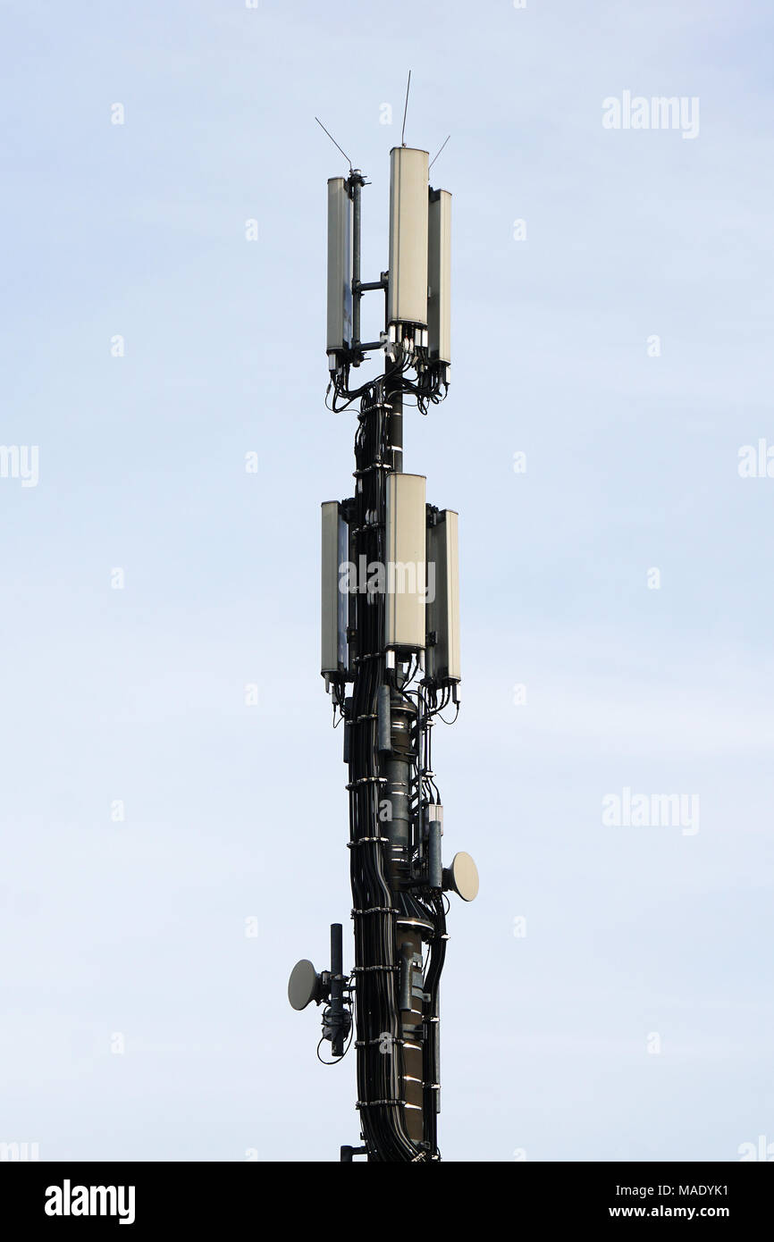 close-up mobile communication antenna Stock Photo