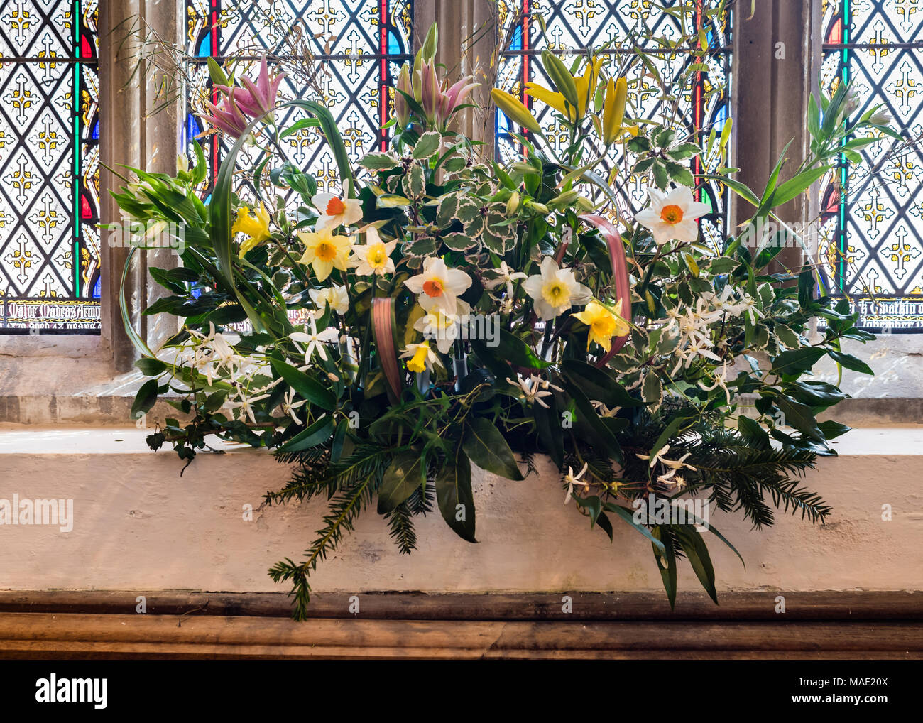 Flower Arrangements for Easter Stock Photo