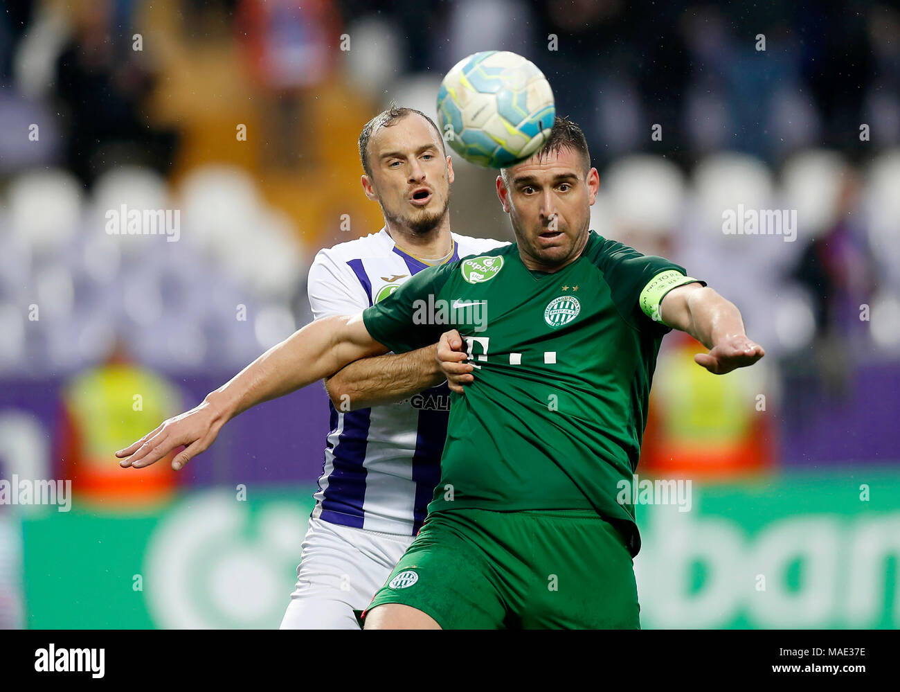 Budapest, Hungary, 31 Mar 2018. (l-r) Robert Litauszki of Ujpest