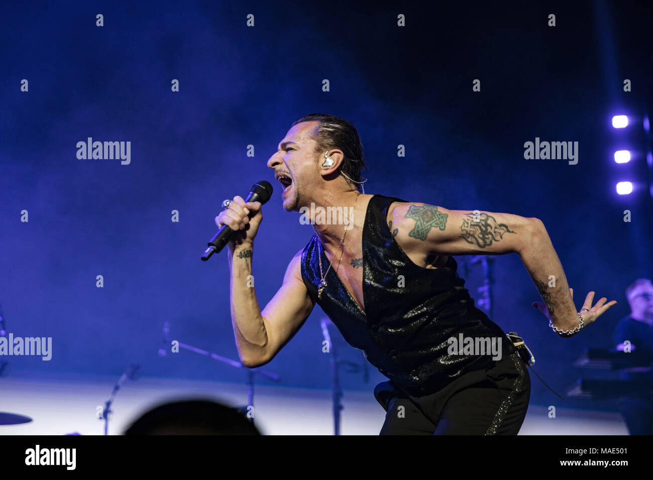 October 8, 2017 - DEPECHE MODE performs during the Global Spirits tour at  the SAP Center in San Jose, California Credit: Greg Chow/ZUMA Wire/Alamy  Live News Stock Photo - Alamy