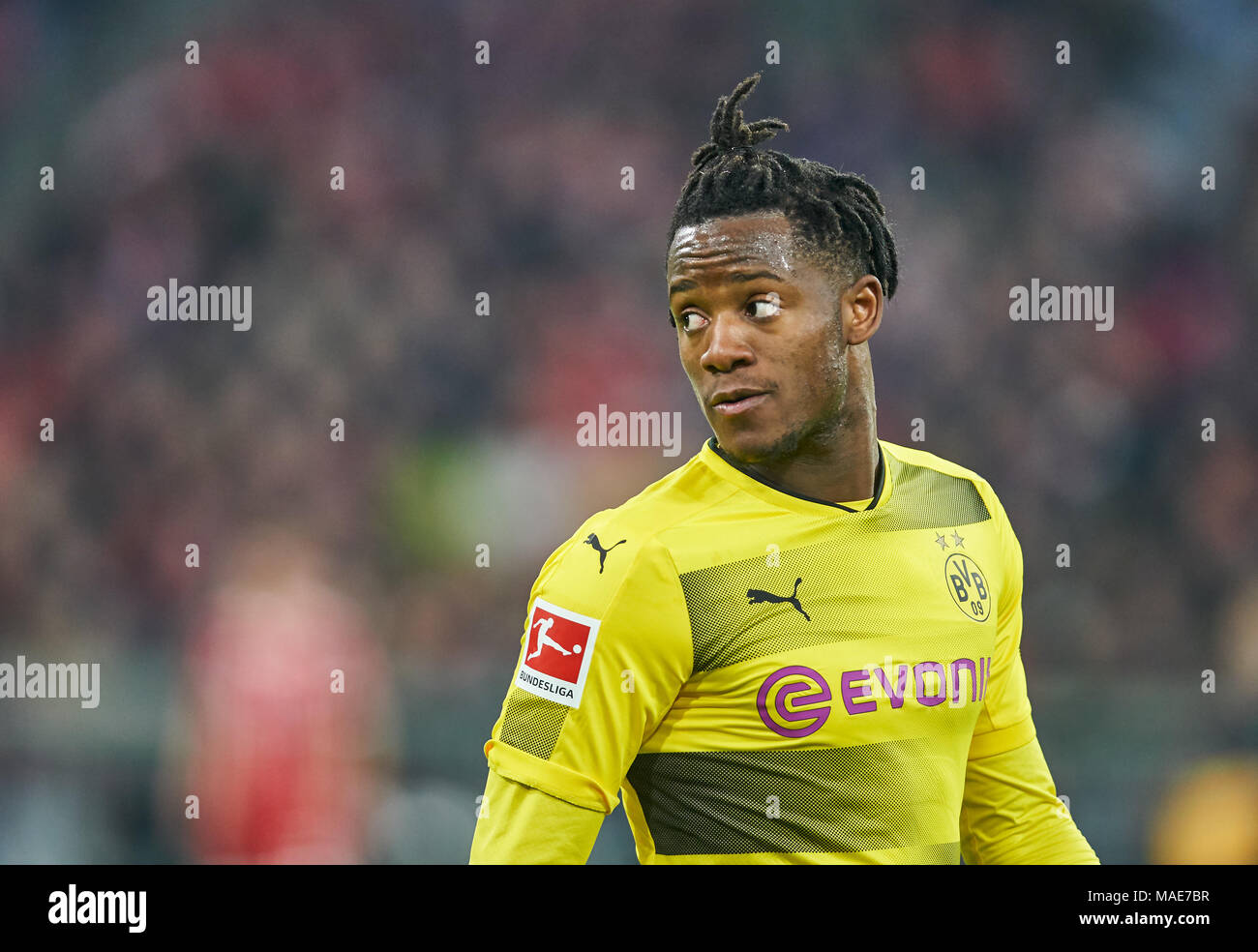Fc Bayern Munich Soccer Munich March 31 2018 Michy Batshuayi Bvb 44 Half Size Portrait Fc Bayern Munich Borussia Dortmund 6 0 1 German Soccer League Munich March 31 2018 Season 2017 2018 C Peter Schatz Alamy Live News Stock Photo Alamy