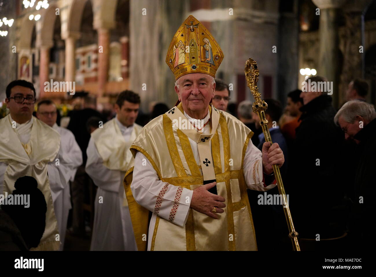 LONDON MARCH 31 The Easter Vigil service at Westminster Cathedral