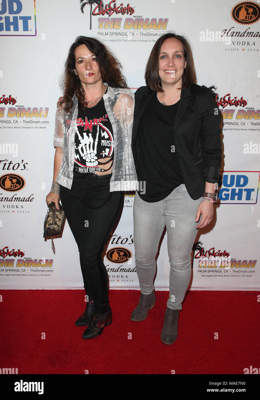 PALM SPRINGS, CA - MARCH 31: Sonia Sebastian, Guest, at Club Skirts