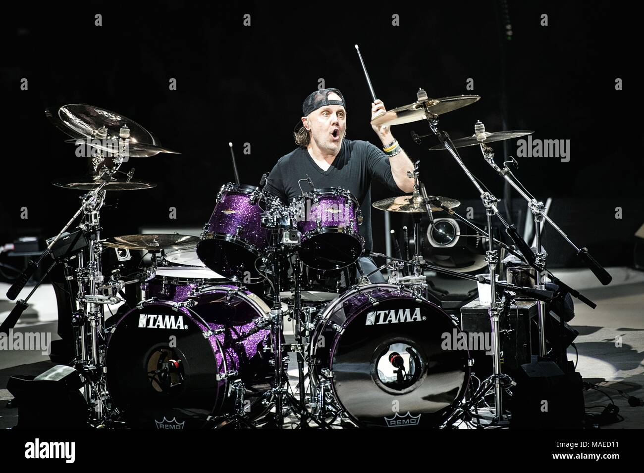 29 03 2018 Die Amerikanische Heavy Metal Band Metallica Live Auf Ihrer Global Worldwired Tour In Der Barclaycard Arena In Hamburg Schlagzeuger Lars Ulrich Bei Der Show March The 29th 2018