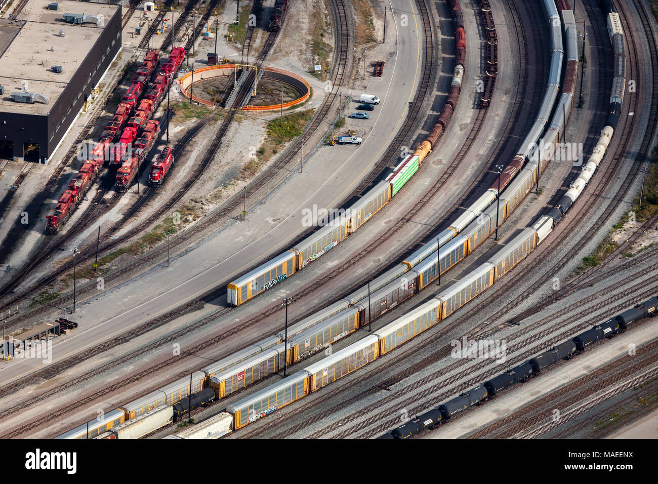 Rail track birds eye view hires stock photography and images Alamy