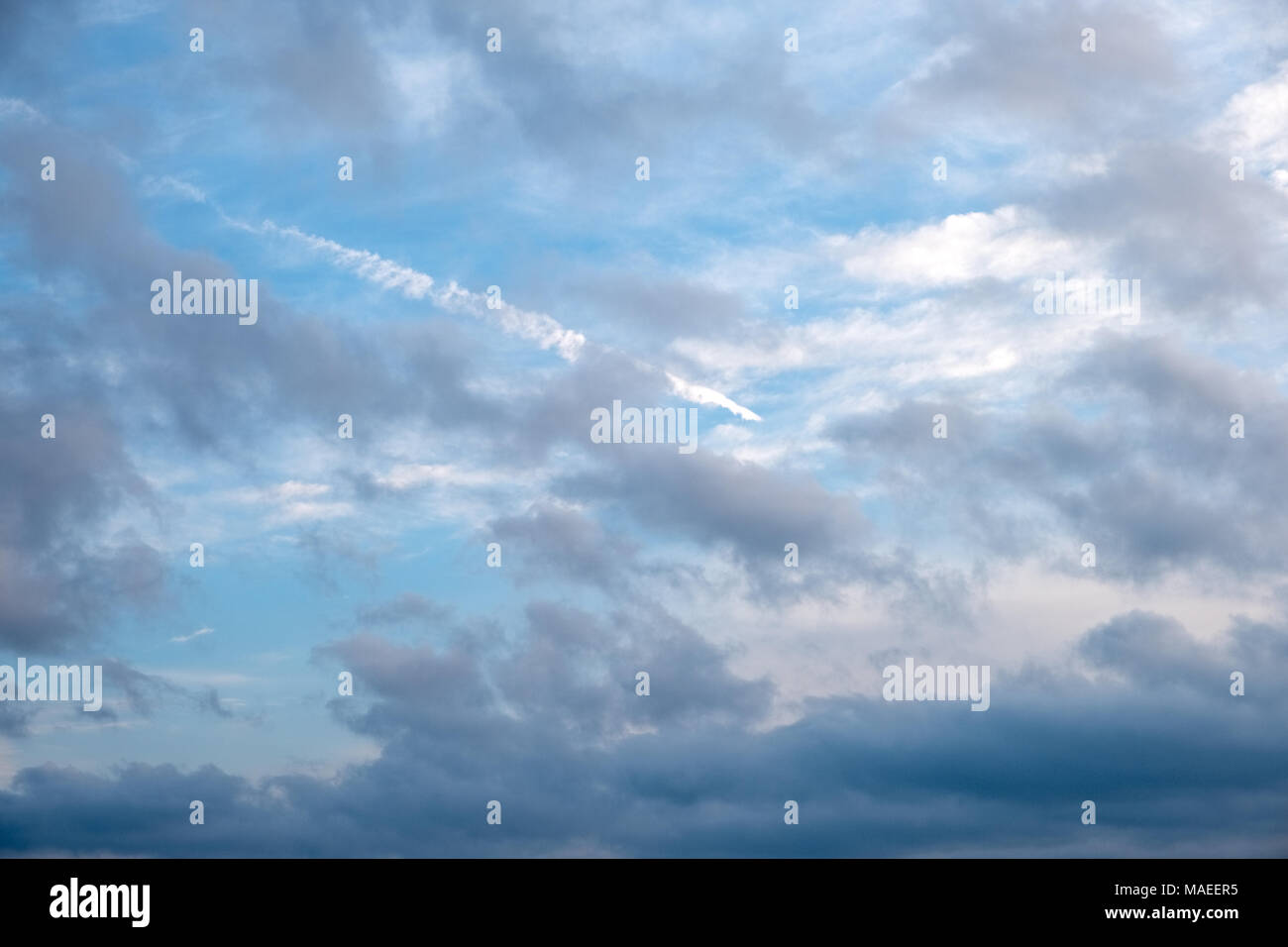 Blue sky above the clouds Stock Photo - Alamy