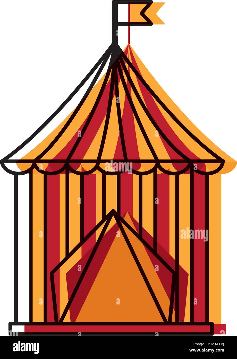 circus tent isolated icon vector illustration design Stock Vector Image ...