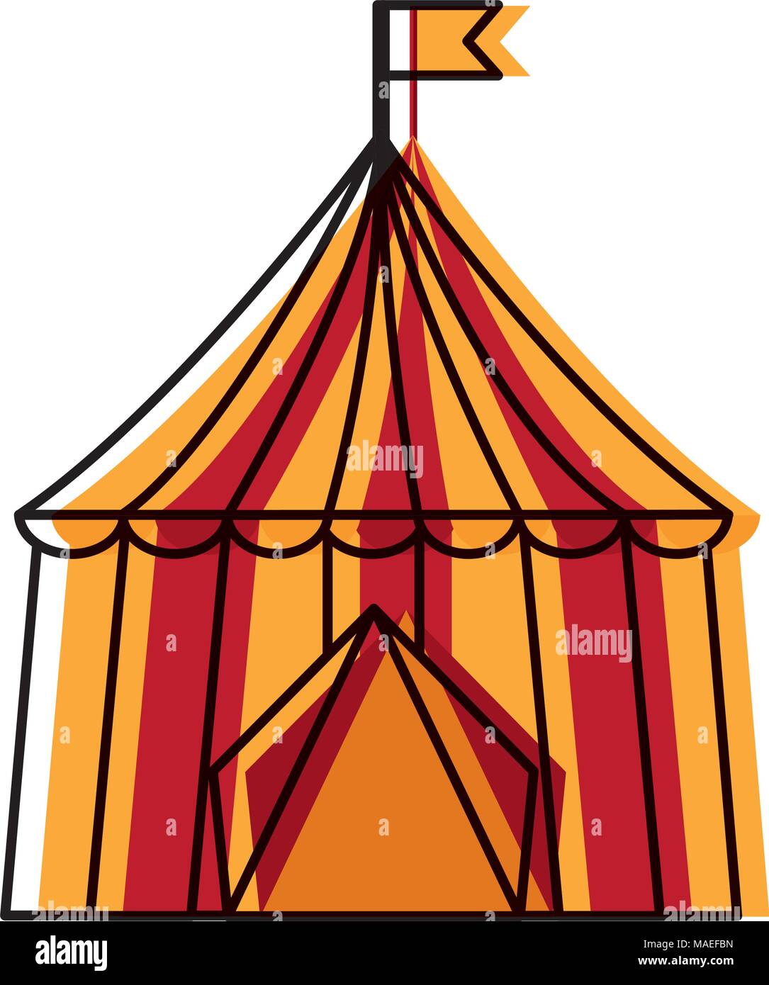 circus tent isolated icon vector illustration design Stock Vector Image ...