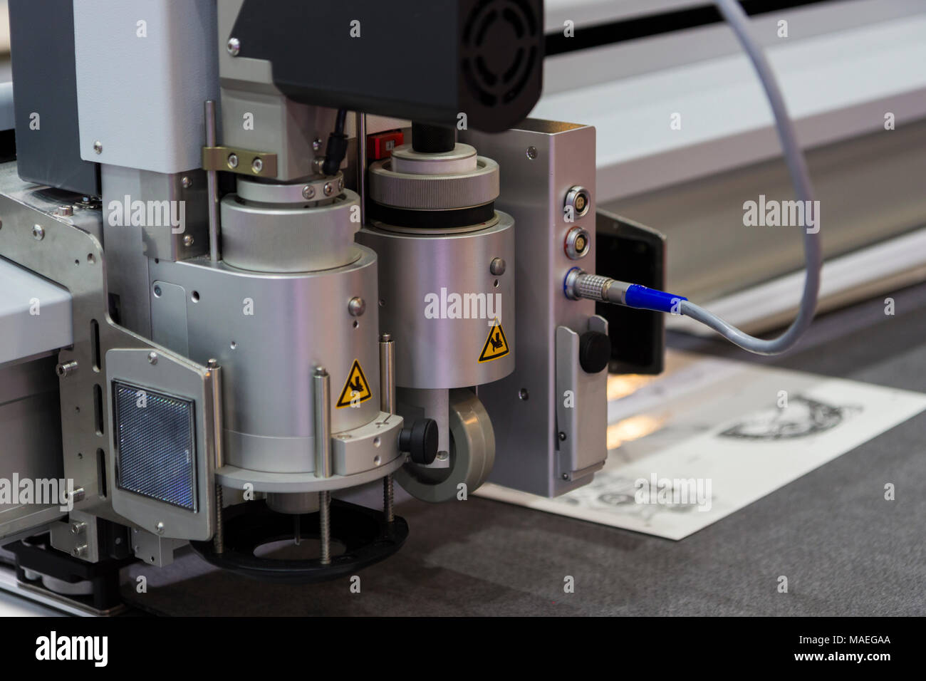 Digital cutting machine for printing industry Stock Photo Alamy