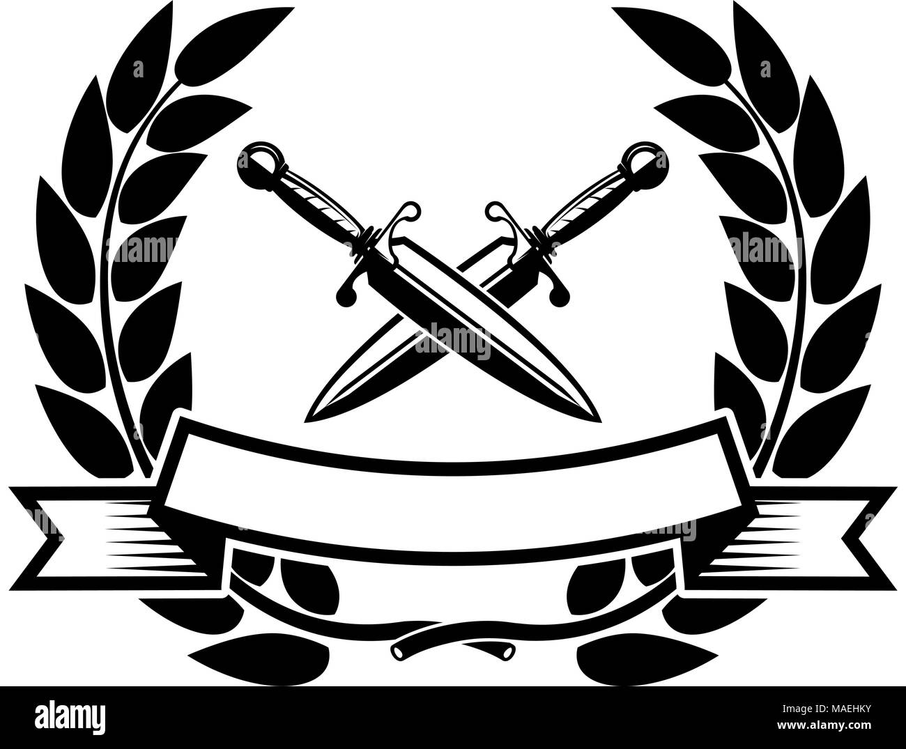 Crossed Swords- An Illustration of Crossed Swords Stock Vector Image & Art  - Alamy