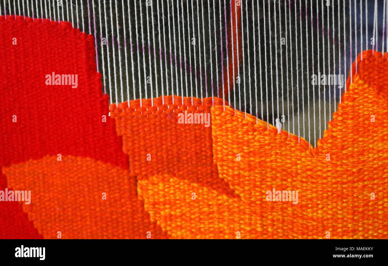 Process of carpet making in Bangladesh Stock Photo Alamy