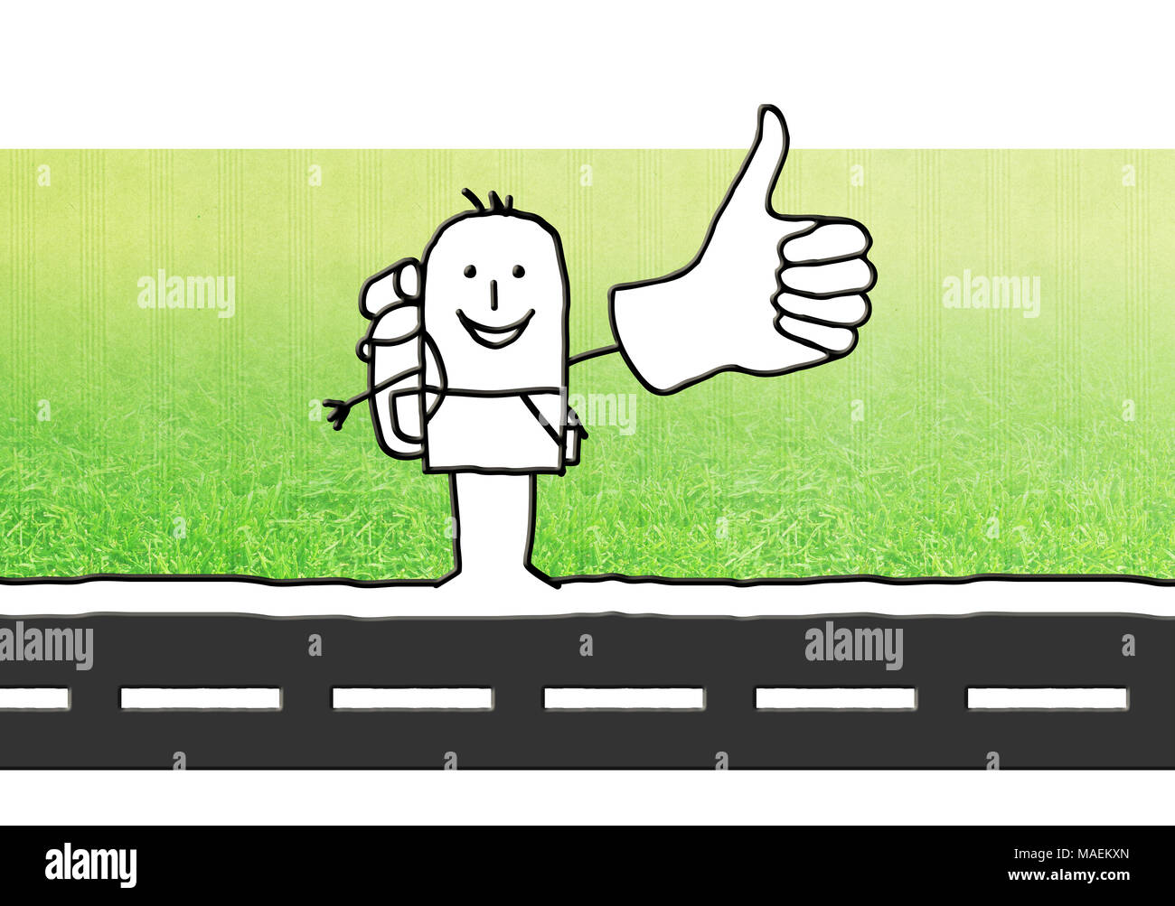 Hitchhiker thumb hires stock photography and images Alamy