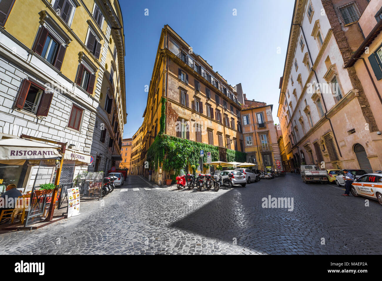 Street café in the city. Rome, Italy Stock Photo