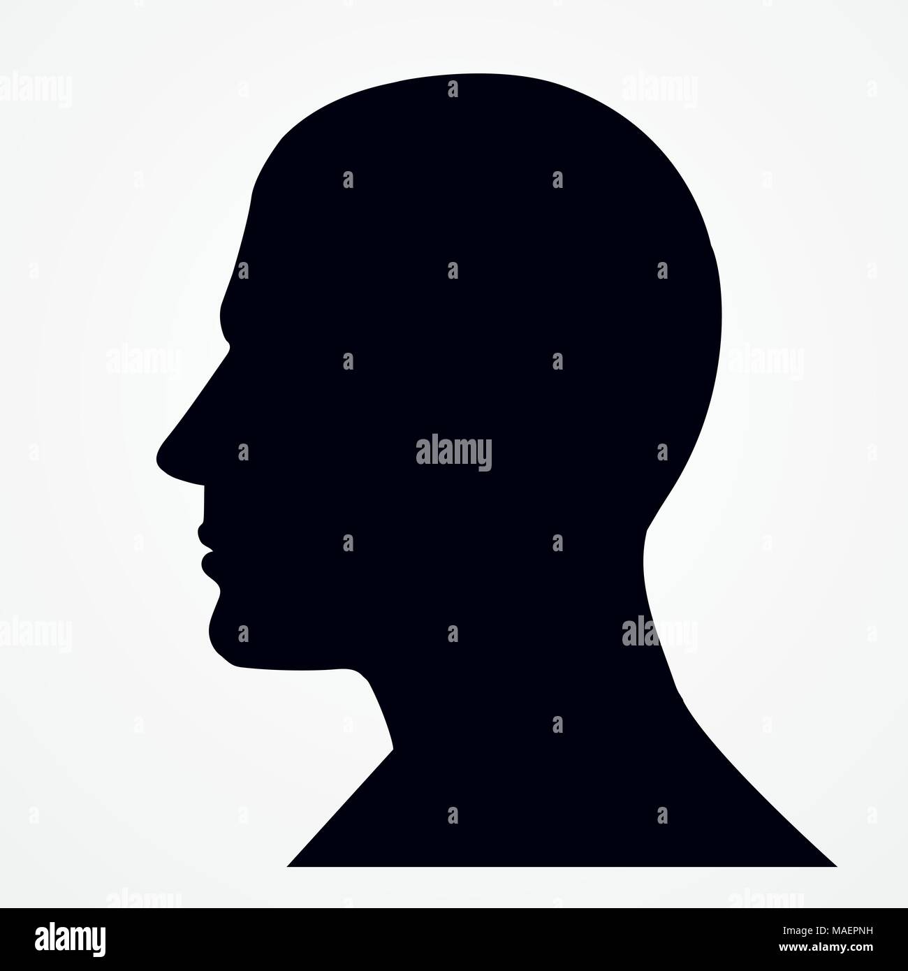 Face side profile silhouette Stock Vector Images - Alamy