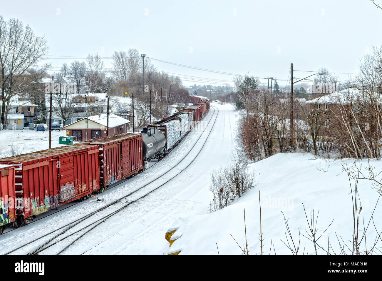 Freight train track freight line hires stock photography and images