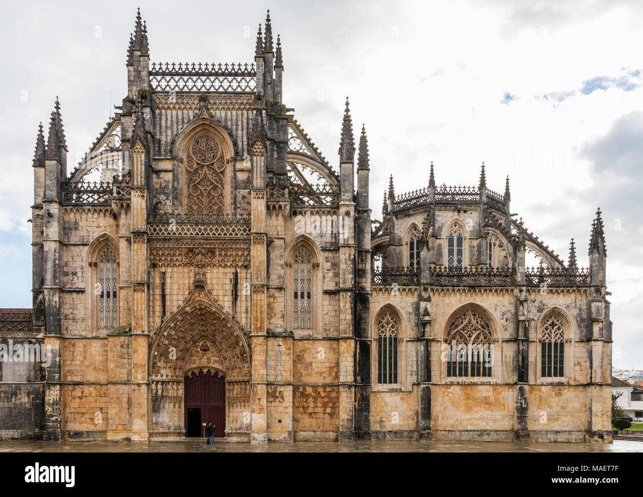 The Monastery of Santa Maria da Vitoria in Batalha, one of the most important Gothic places in Portugal. A World Heritage Site since 1983 Stock Photo
