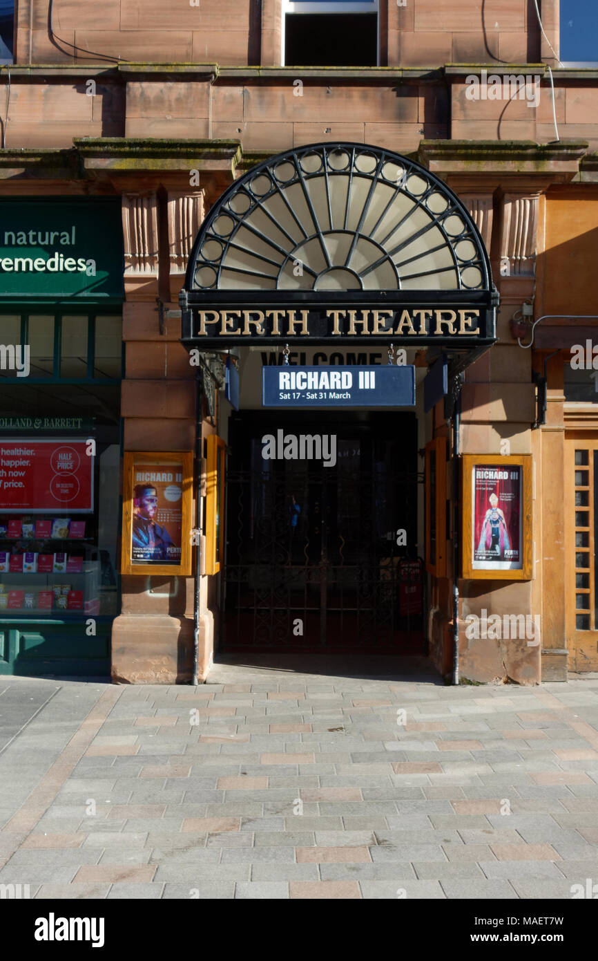 The old High Street entrance to Perth Theatre, Perth Scotland Stock Photo