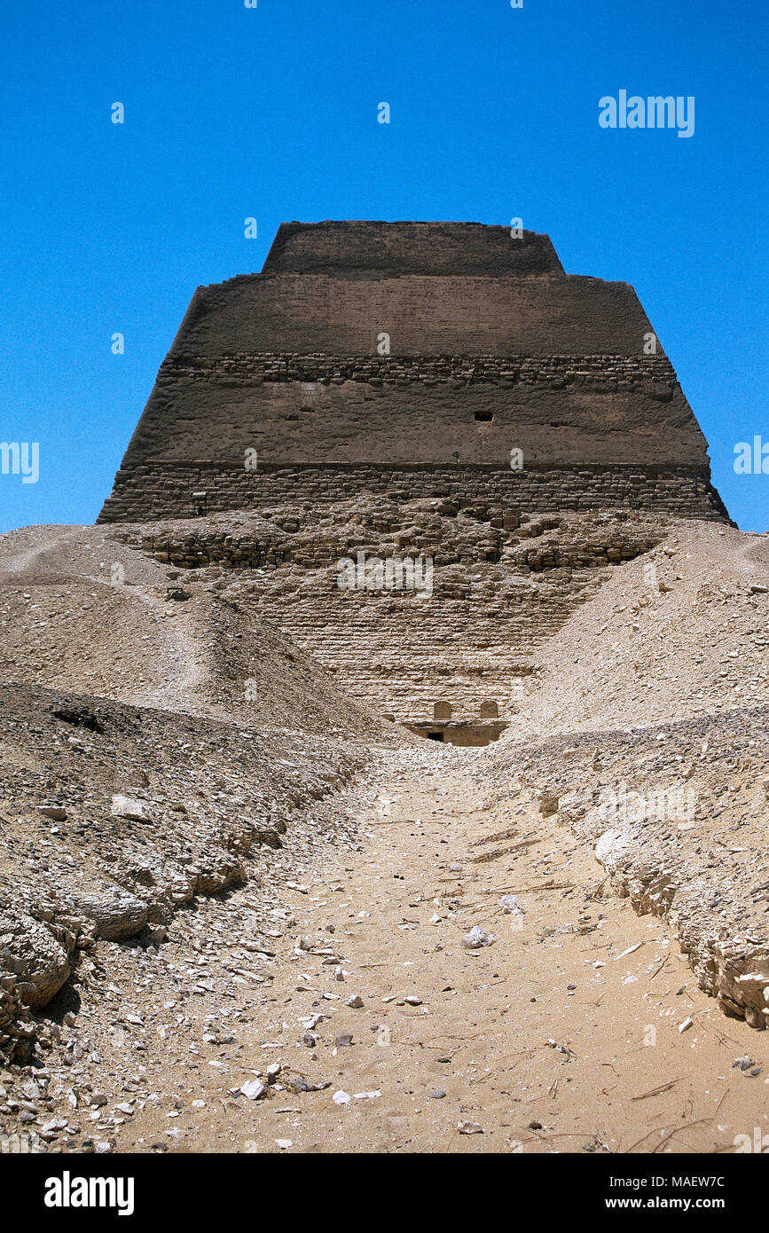 Egypt. Step Pyramid Meidum. Old Kingdom. 4th Dynasty. Lower Egypt. Stock Photo