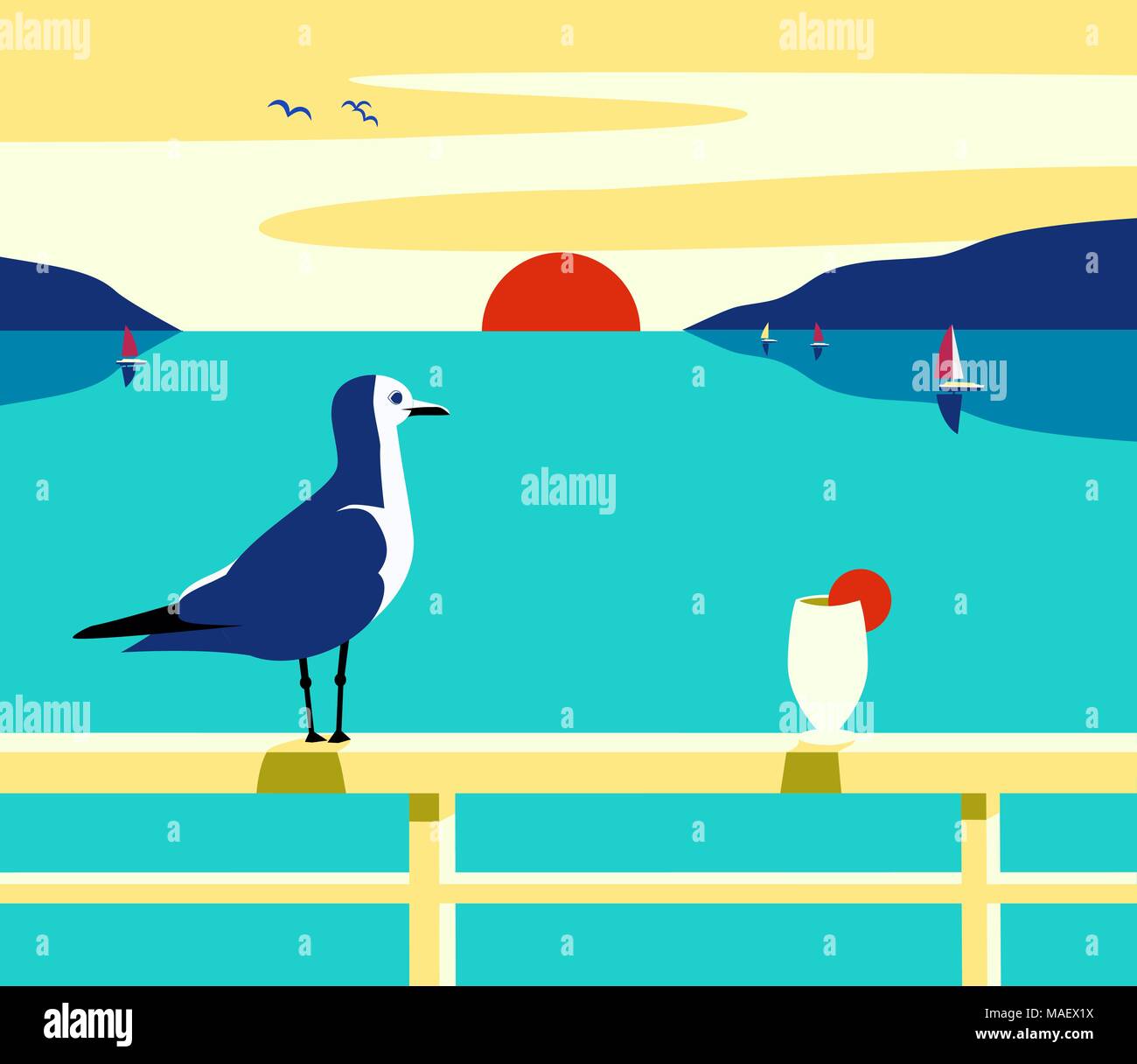 Summer holidays poster Stock Vector Image & Art - Alamy