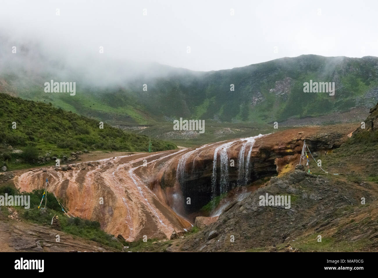Yalonggou Calcium Pool, Xinduqiao, western Sichuan, China Stock Photo
