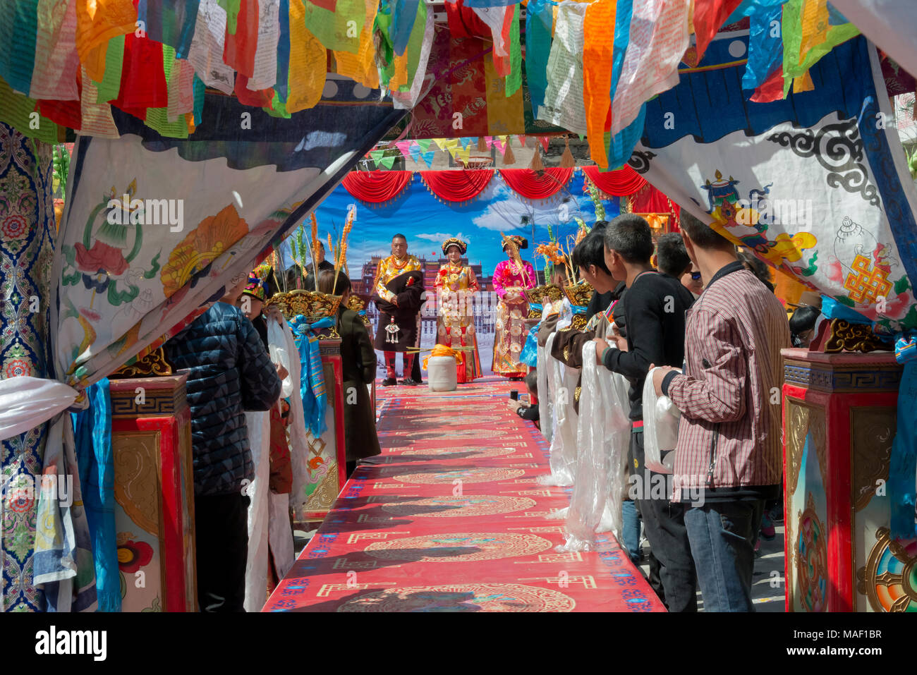 Tibetan wedding ceremony, Jinchuan County, Sichuan Province, China