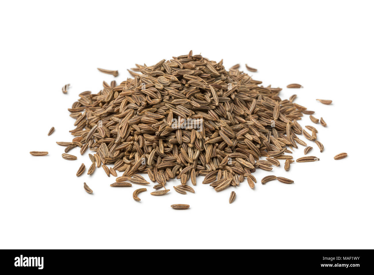 Heap of Caraway seeds isolated on white background Stock Photo - Alamy