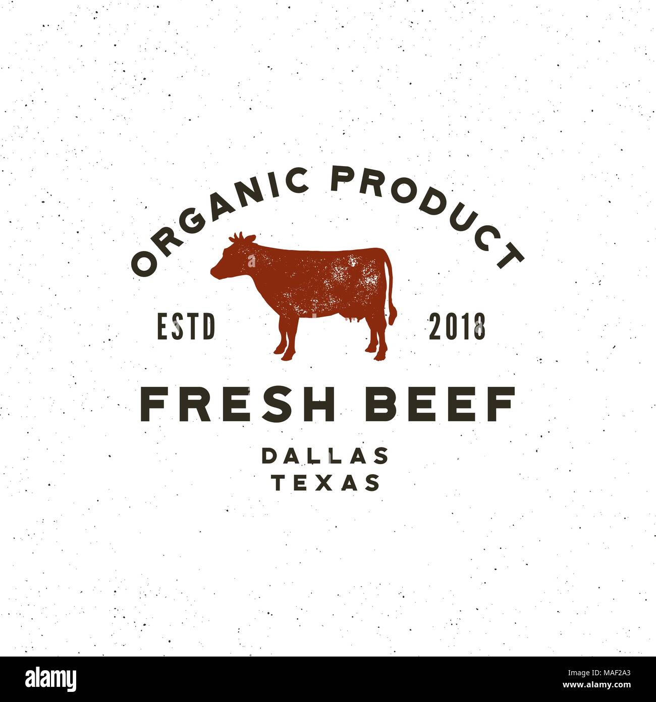 premium fresh beef label. retro styled meat shop emblem. vector ...