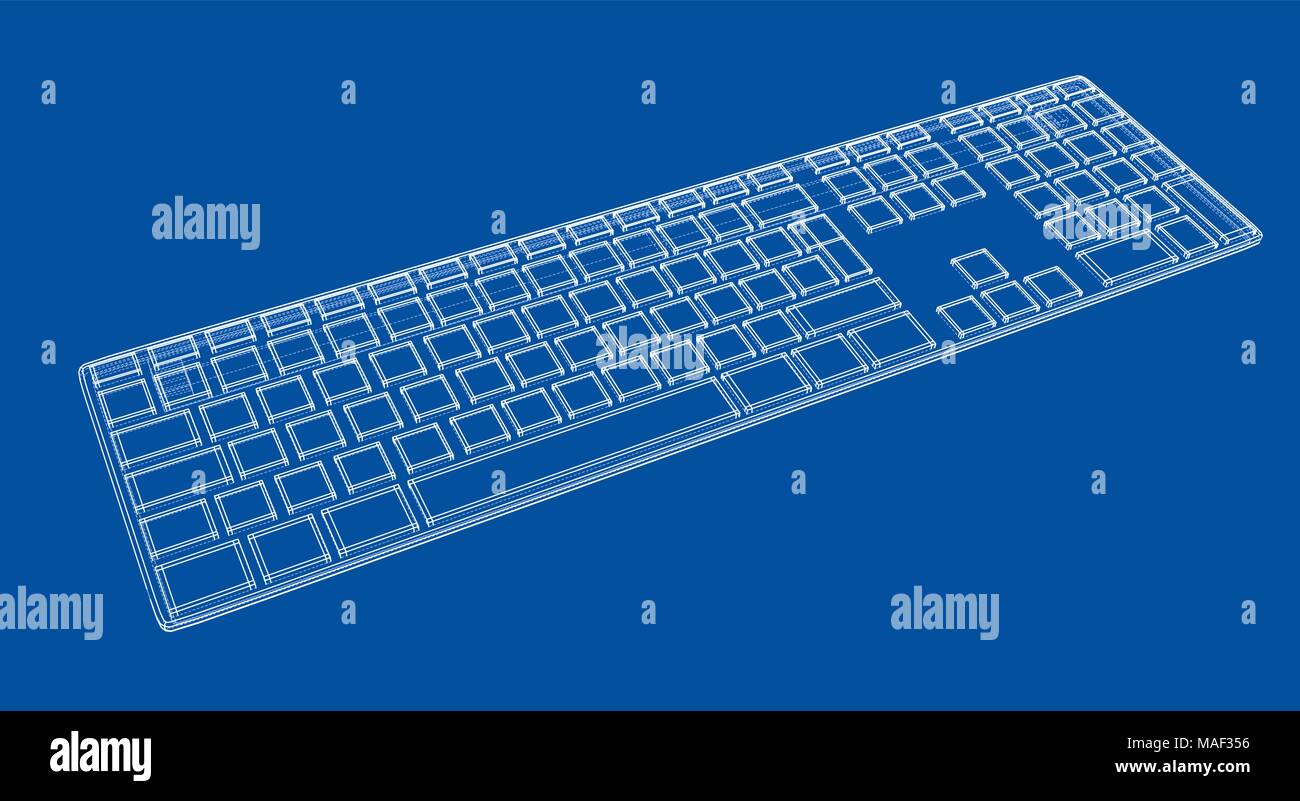 Computer keyboard outline Stock Vector Image & Art Alamy