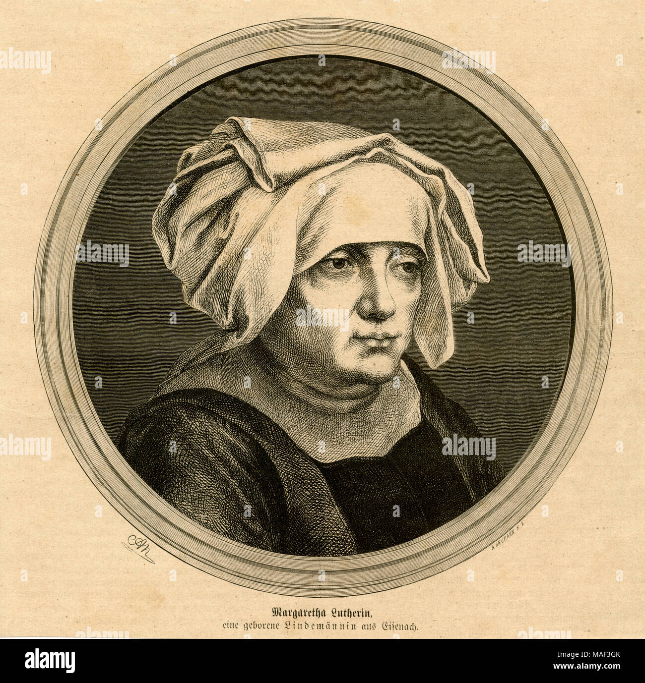 Margarethe Luther born, Lindemann (1459-1531), mother of