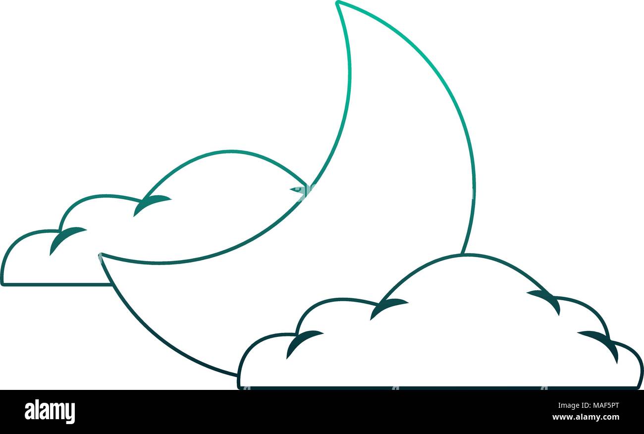 Moon and clouds Stock Vector Image & Art - Alamy