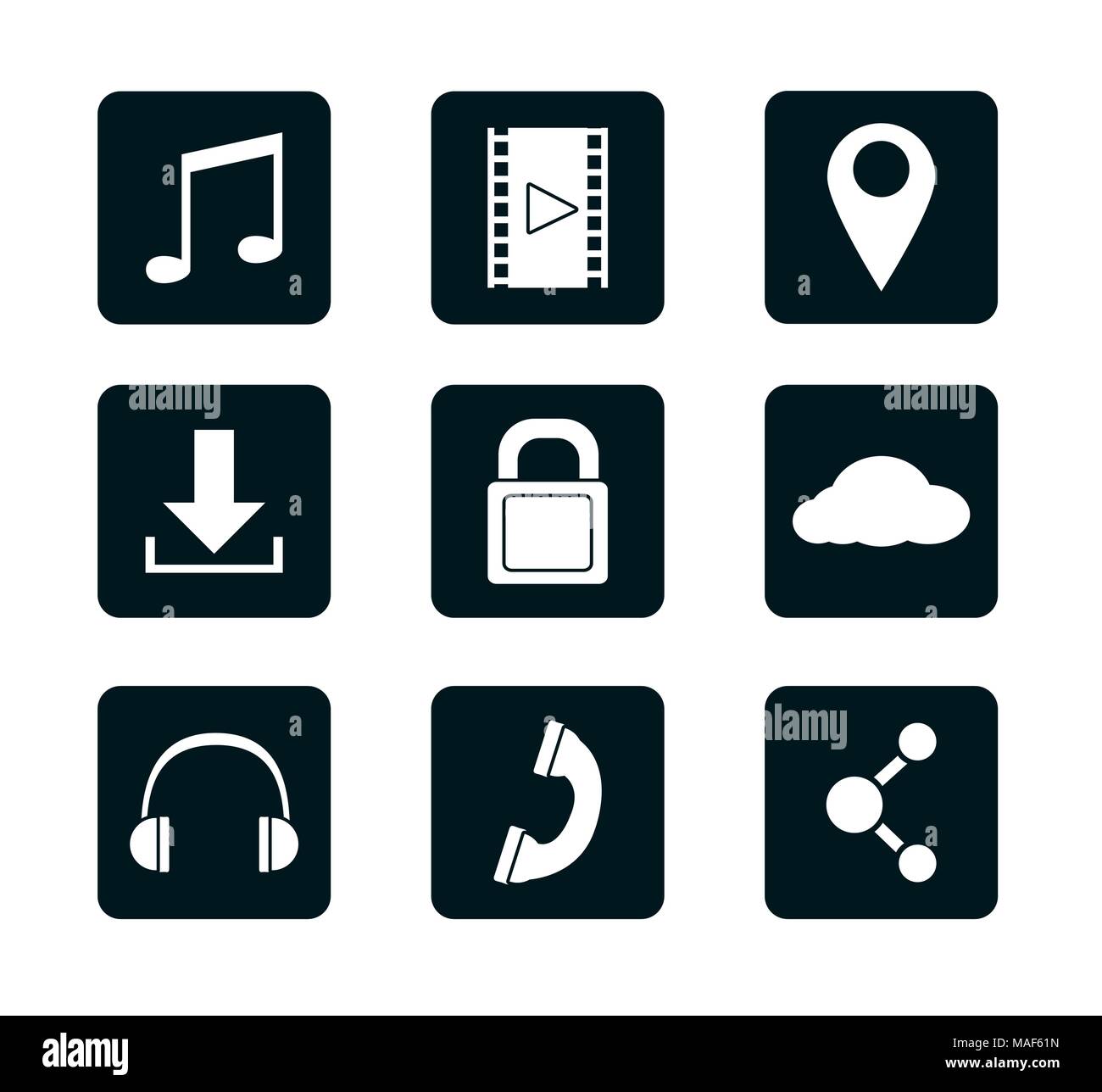 Set of social media icons vector illustration graphic design Stock ...